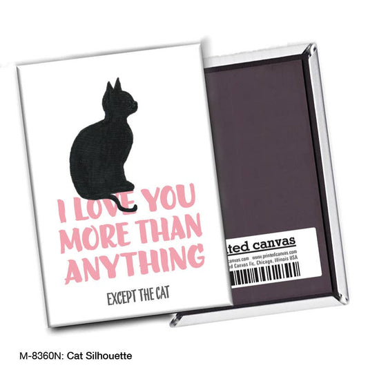Cat Silhouette, Magnet (M-8360N), Front, printedcanvas.com