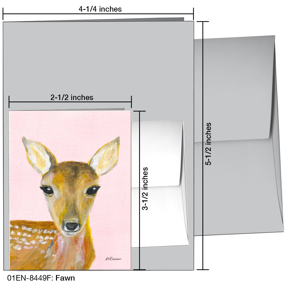 Fawn, Greeting Card (8449F), Enclosure, printedcanvas.com