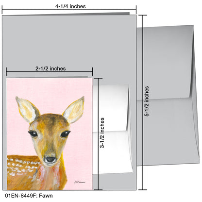 Fawn, Greeting Card (8449F), Enclosure, printedcanvas.com