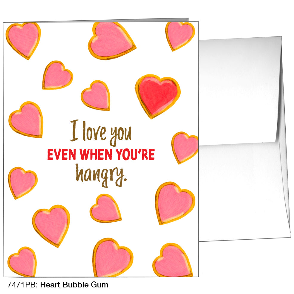 Heart Bubble Gum, Greeting Card (7471PB), A2, printedcanvas.com