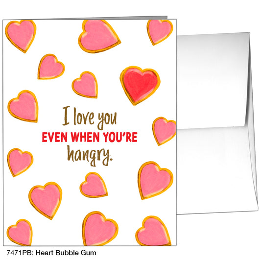 Heart Bubble Gum, Greeting Card (7471PB), A2, printedcanvas.com