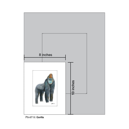 Gorilla, Print (#8719) - Printed Canvas