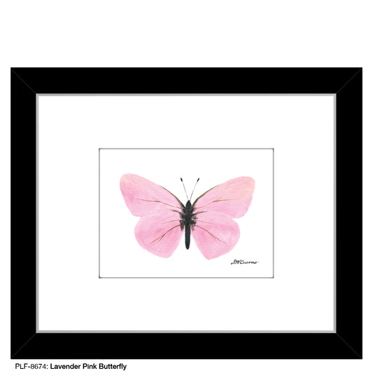 Lavender Pink Butterfly, Print (#8674F), Print Matted, www.printedcanvas.com