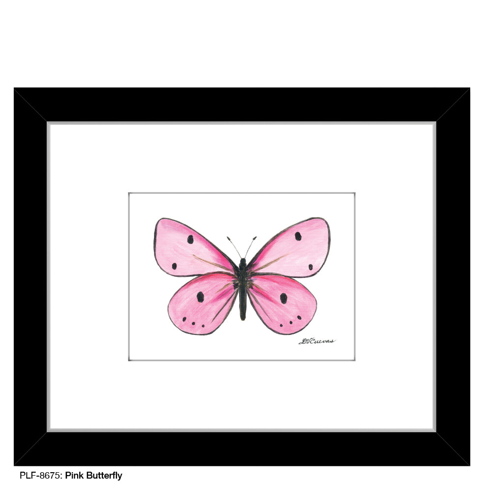 Pink Butterfly, Print (#8675F), Print Matted, www.printedcanvas.com