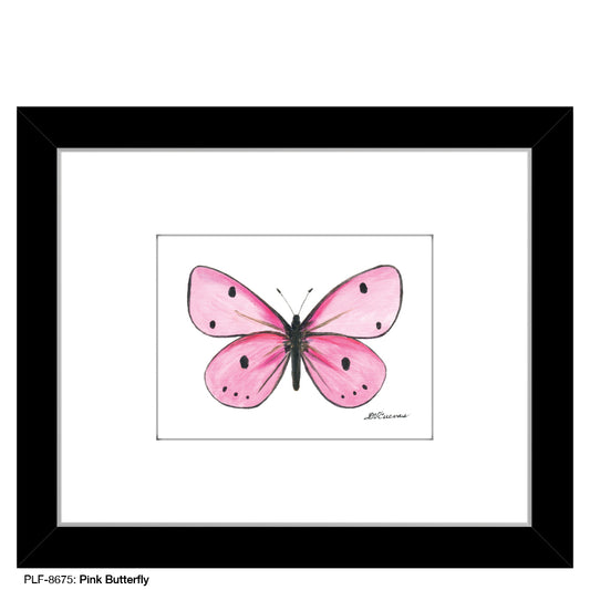 Pink Butterfly, Print (#8675F), Print Matted, www.printedcanvas.com