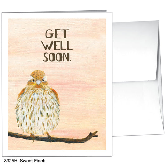 Sweet Finch, Greeting Card (8325H), A2 Card Front, www.printedcanvas.com