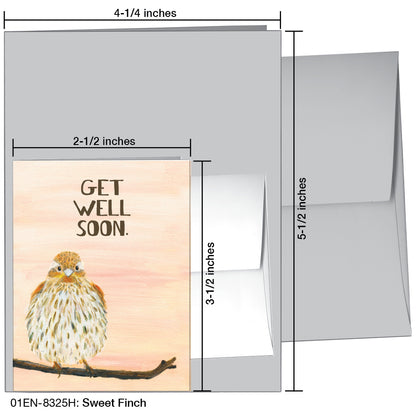 Sweet Finch, Greeting Card (8325H), Enclosure Card, printedcanvas.com