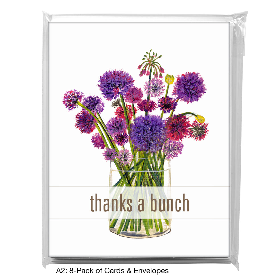 Alliums in Vase, Greeting Card (7203BA), A2 Card 8-Pack, www.printedcanvas.com
