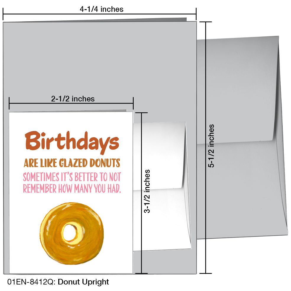 Donut Upright, Greeting Card (8412Q), Enclosure, printedcanvas.com