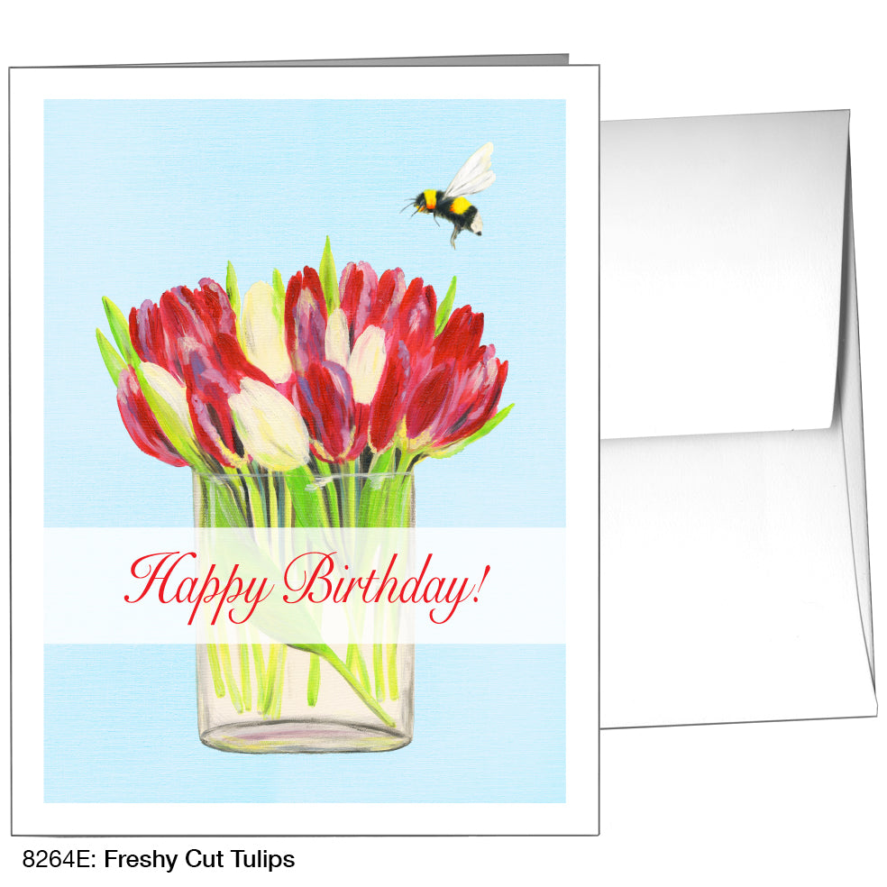 Freshly Cut Tulips, Greeting Card (8264E), A2 Card Front, www.printedcanvas.com