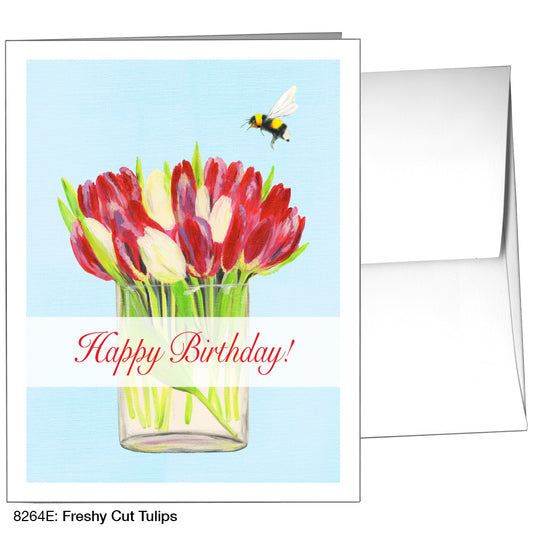 Freshly Cut Tulips, Greeting Card (8264E), A2 Card Front, www.printedcanvas.com