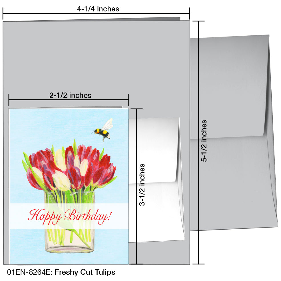 Freshly Cut Tulips, Greeting Card (8264E), Enclosure Card, www.printedcanvas.com
