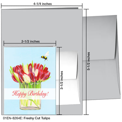 Freshly Cut Tulips, Greeting Card (8264E), Enclosure Card, www.printedcanvas.com