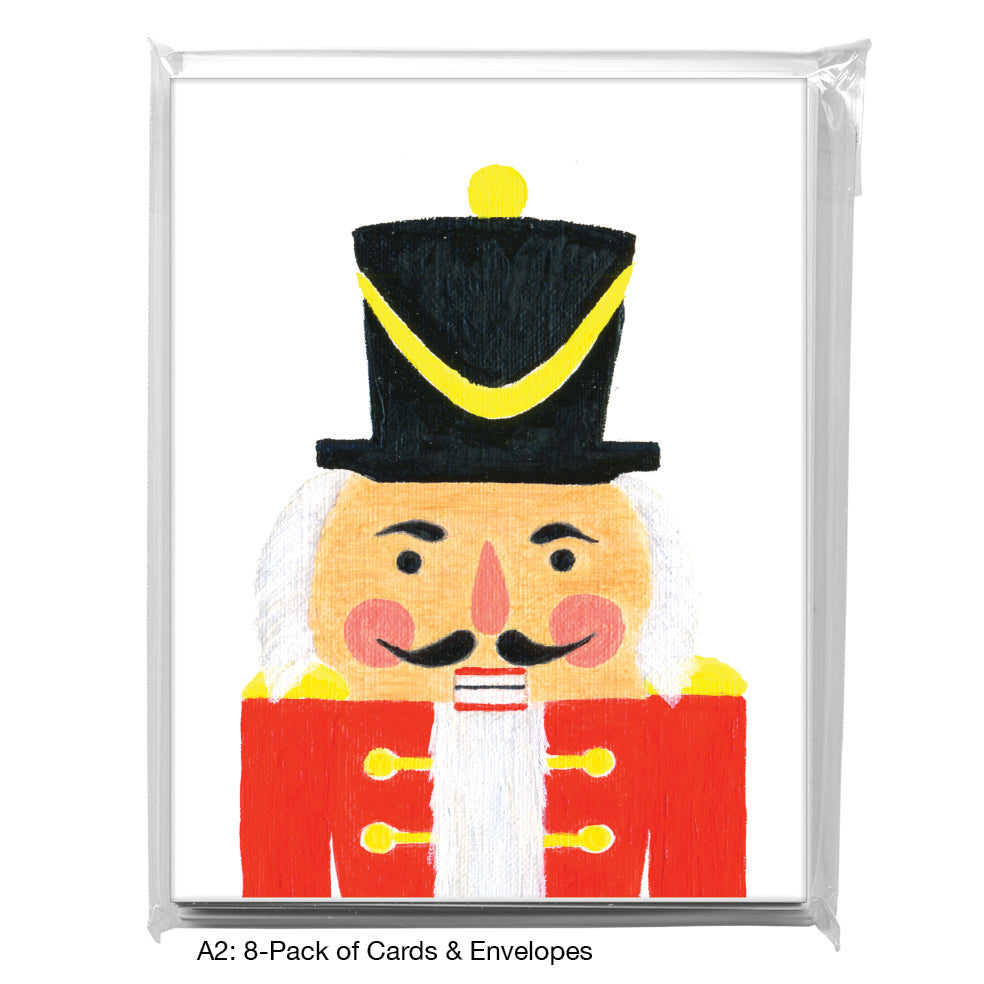 Nutcracker In Red, Greeting Card (8079A), A2 8-Pack, printedcanvas.com
