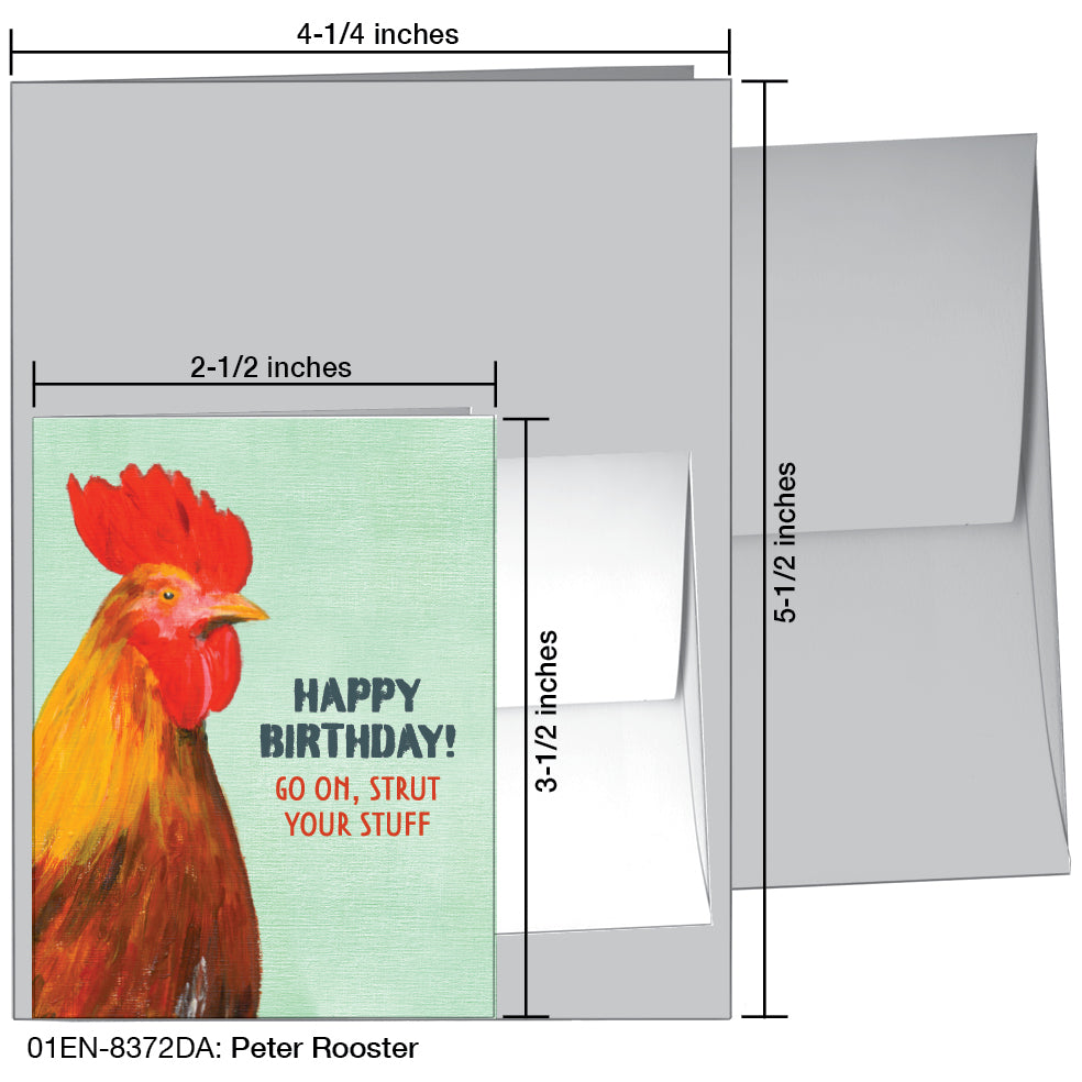 Peter Rooster, Greeting Card (8372DA), Enclosure, printedcanvas.com