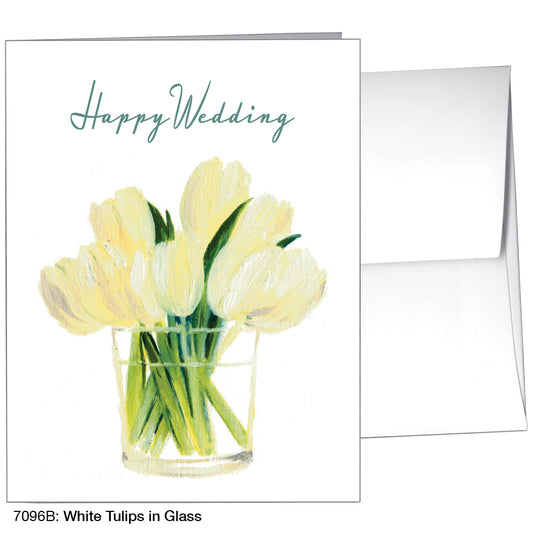 White Tulips in Glass, Greeting Card (7096B), A2, printedcanvas.com