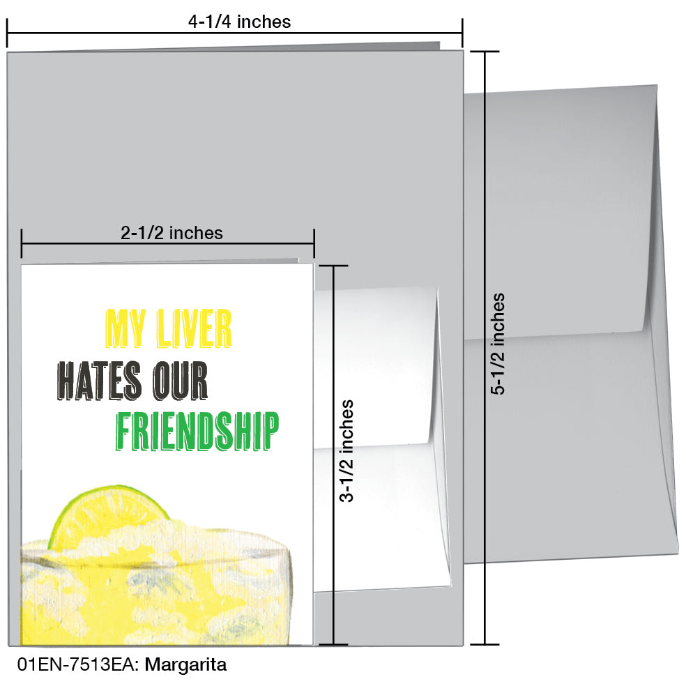 Margarita, Greeting Card (7513EA), Enclosure, printedcanvas.com