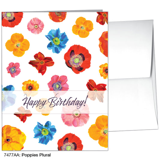 Poppies Plural, Greeting Card (7477AA), A2 Card Front, www.printedcanvas.com