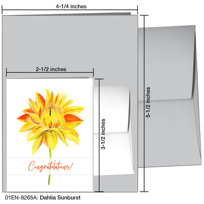 Dahlia Sunburst, Greeting Card (8265A), Enclosure, printedcanvas.com