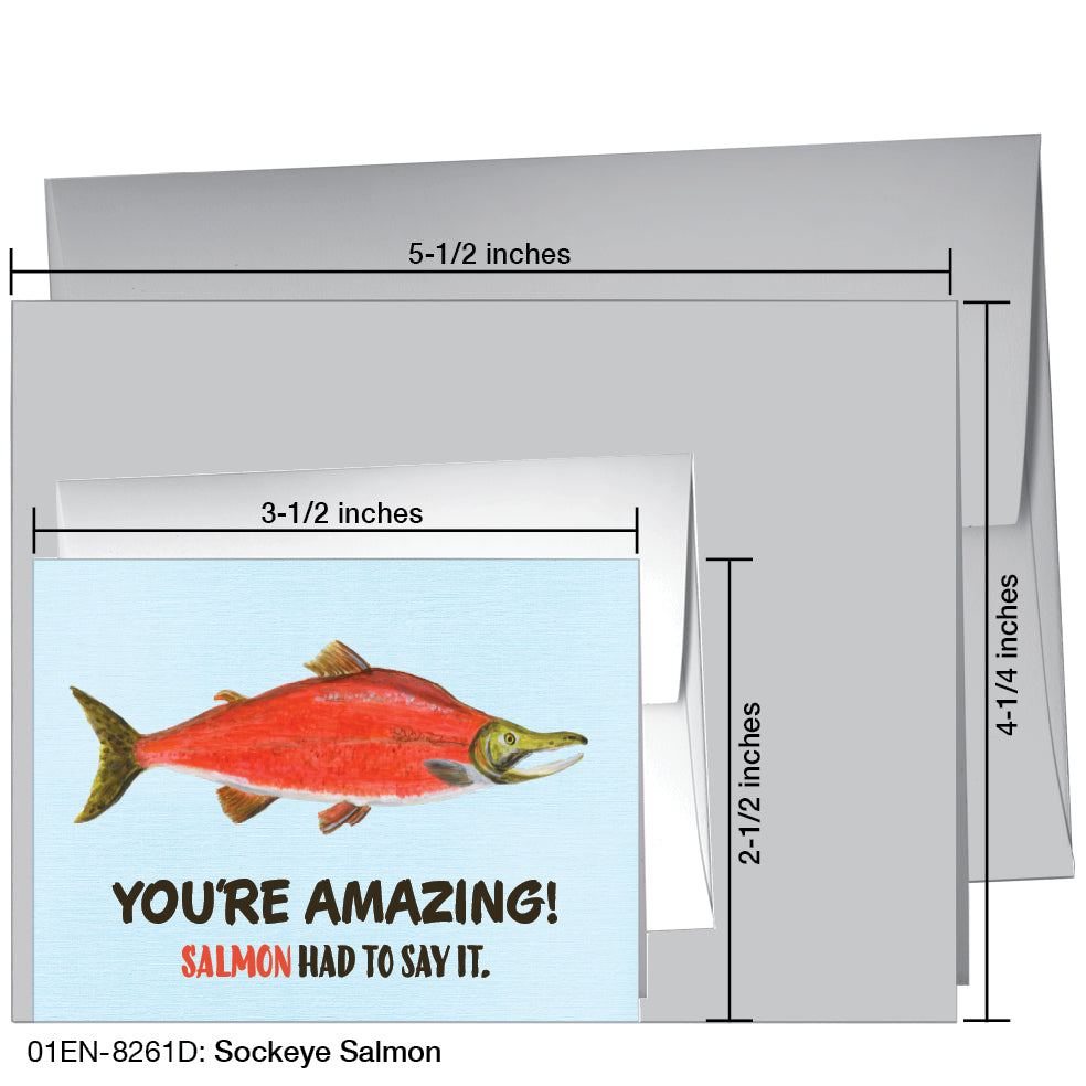 Sockeye Salmon, Greeting Card (8261D), Enclosure, printedcanvas.com