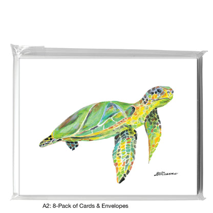 Turtle Hawksbill, Greeting Card (8742A), A2 8-Pack, printedcanvas.com