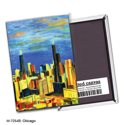 Chicago, Magnet (M-7254B), blank, printedcanvas.com