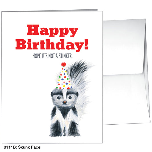 Skunk Face, Greeting Card (8111B), A2 Card, www.printedcanvas.com