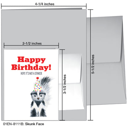 Skunk Face, Greeting Card (8111B), Enclosure Card, printedcanvas.com