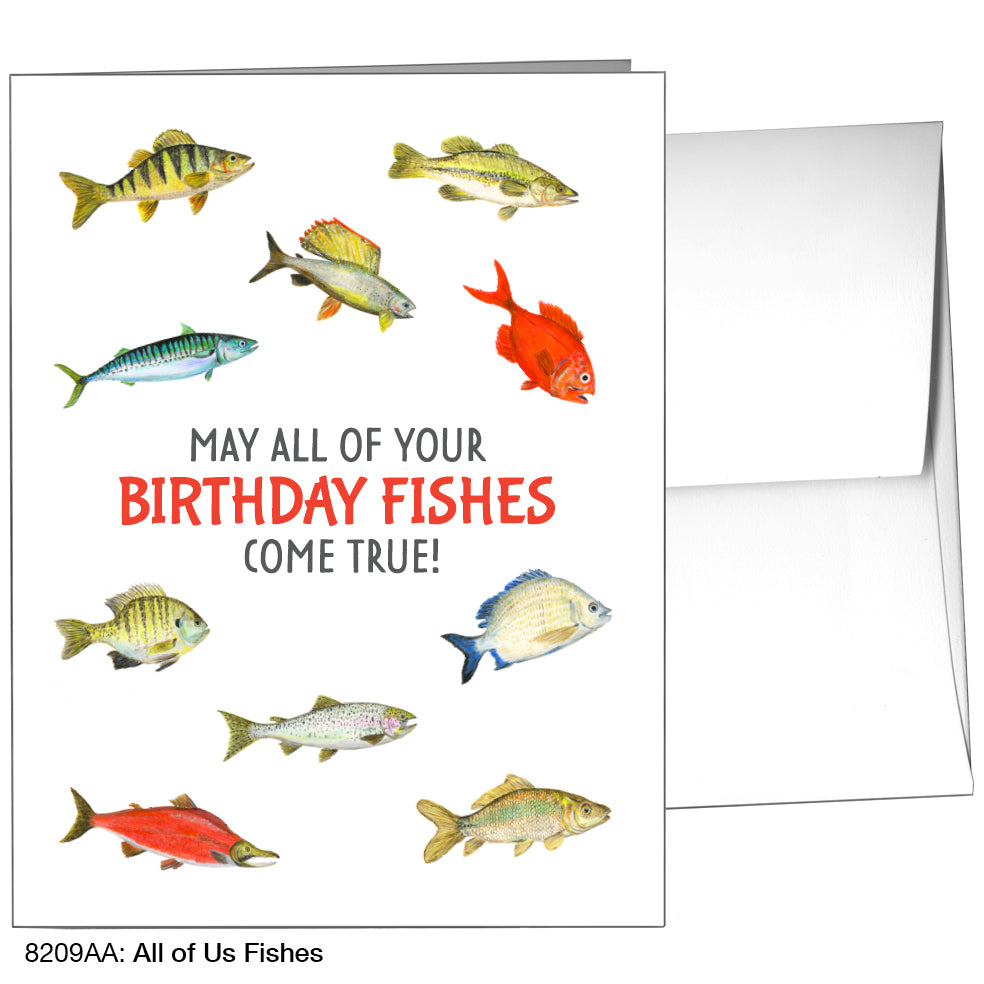 All of Us Fishes, Greeting Card (8209AA), A2 Card Front, www.printedcanvas.com