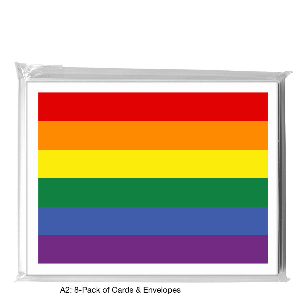 Flag of Pride, Greeting Card (8685B), A2 Card 8-Pack, www.printedcanvas.com