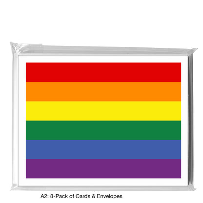 Flag of Pride, Greeting Card (8685B), A2 Card 8-Pack, www.printedcanvas.com