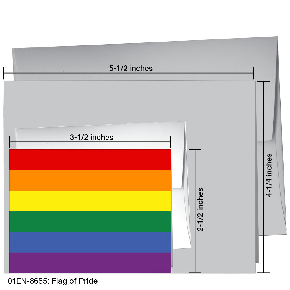 Flag of Pride, Greeting Card (8685B), Enclosure Card, www.printedcanvas.com