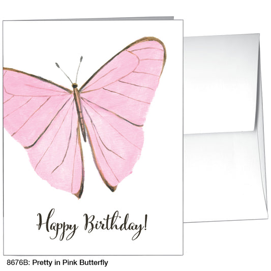 Pretty in Pink Butterfly, Greeting Card (8676B), A2, printedcanvas.com