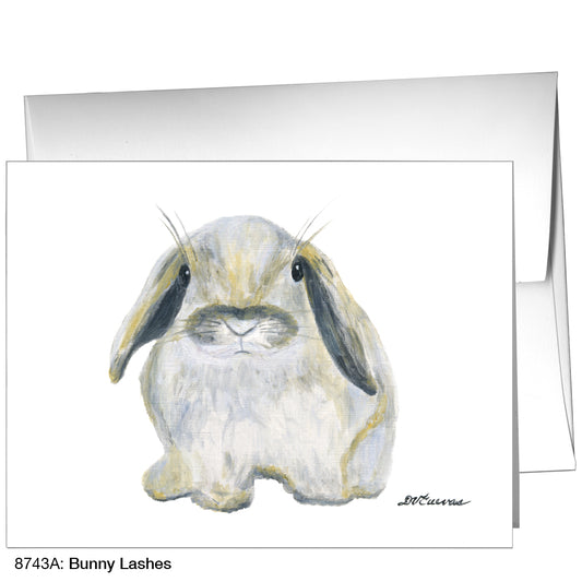 Bunny Lashes, Greeting Card (8743A), A2 Card Front, www.printedcanvas.com