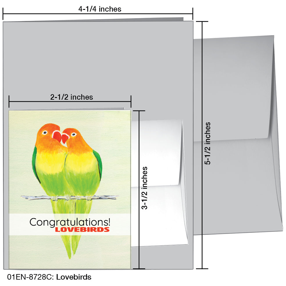 Lovebirds, Greeting Card (8728D), Enclosure Card, printedcanvas.com