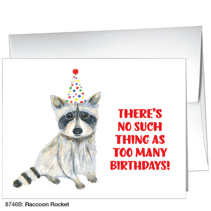 Raccoon Rocket, Greeting Card (8746B), A2, printedcanvas.com