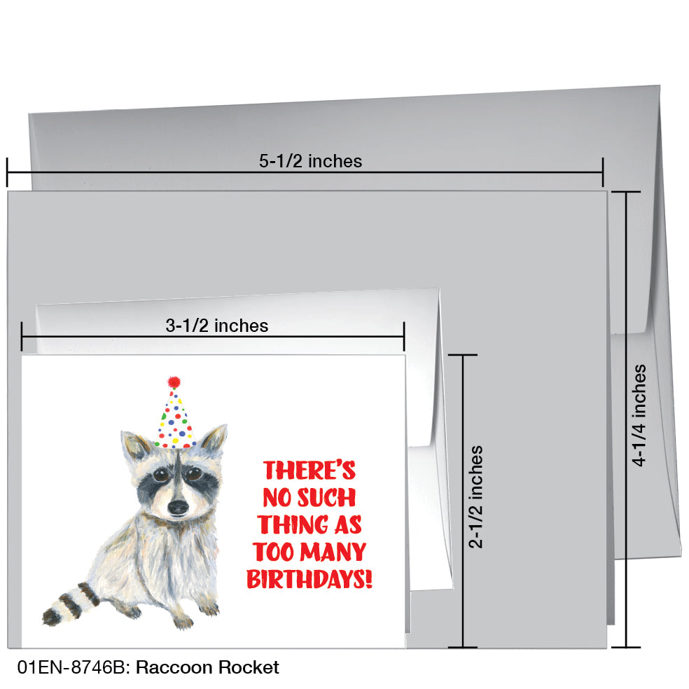 Raccoon Rocket, Greeting Card (8746B), Enclosure, printedcanvas.com