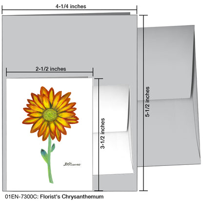 Florist's Chrysanthemum, Greeting Card (7300C), Enclosure Card, www.printedcanvas.com