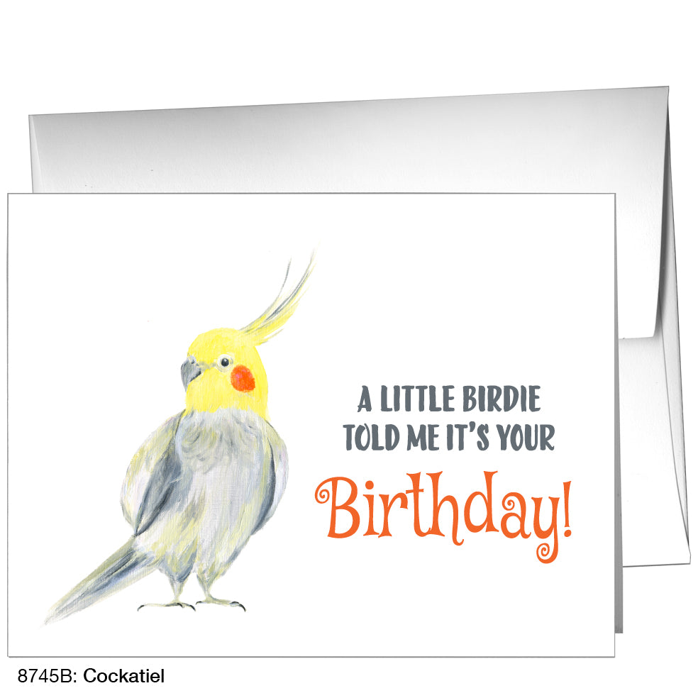 Cockatiel, Greeting Card (8745B), A2, printedcanvas.com