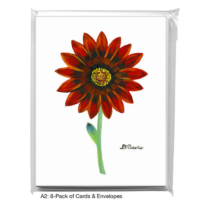 Gazania, Greeting Card (7297B), A2 Card 8-Pack, www.printedcanvas.com