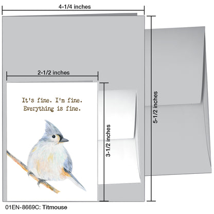 Titmouse, Greeting Card (8669C), Enclosure, printedcanvas.com