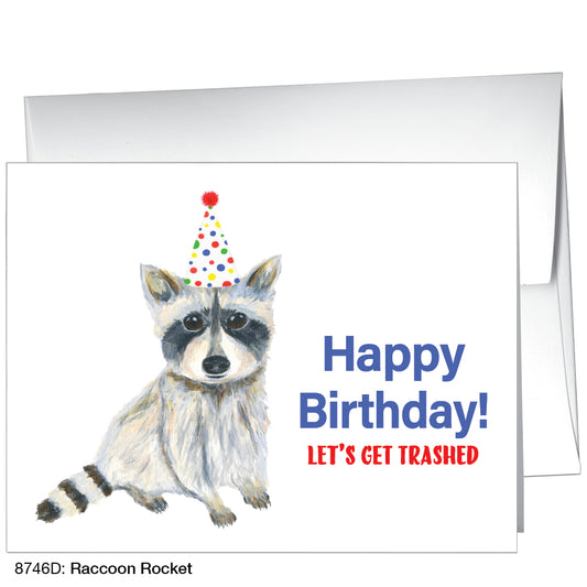 Raccoon Rocket, Greeting Card (8746D), A2, printedcanvas.com