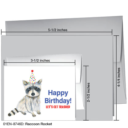 Raccoon Rocket, Greeting Card (8746D), Enclosure, printedcanvas.com