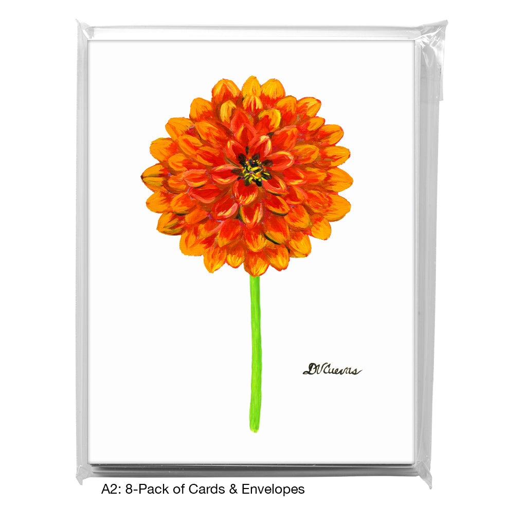 Garden Dahlia, Greeting Card (7301S), 8-Pack, www.printedcanvas.com