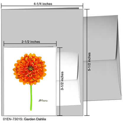 Garden Dahlia, Greeting Card (7301S), Enclosure, www.printedcanvas.com