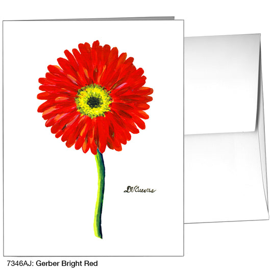 Gerber Bright Red, Greeting Card (7346AJ), A2 Card Front, www.printedcanvas.com