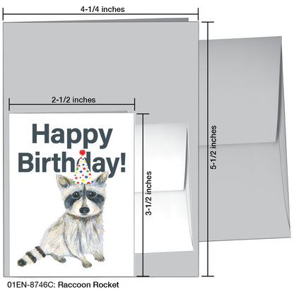 Raccoon Rocket, Greeting Card (8746C), Enclosure, printedcanvas.com