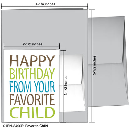 Favorite Child, Greeting Card (8490E), Enclosure, printedcanvas.com