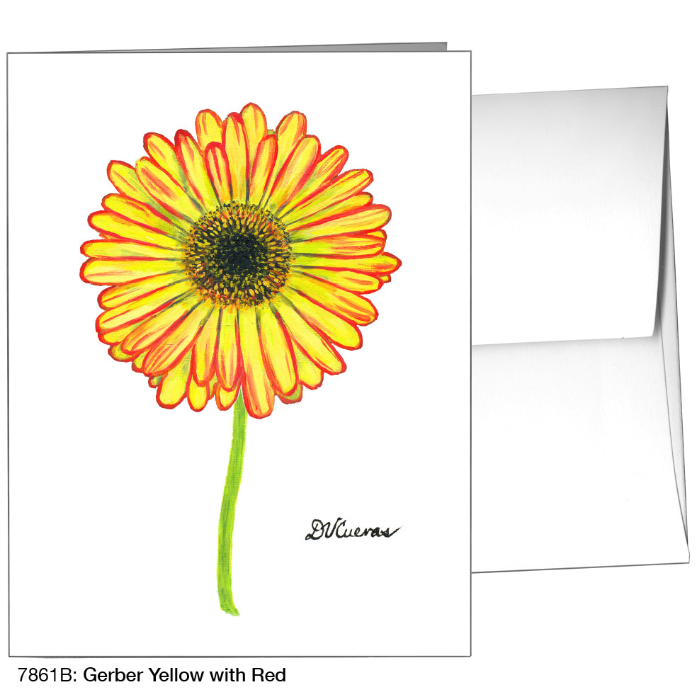 Gerber Yellow with Red, Greeting Card (7861B), A2 Card Front, www.printedcanvas.com