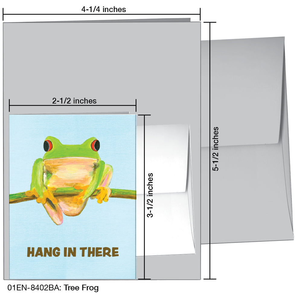 Tree Frog, Greeting Card (8402BA), Enclosure, printedcanvas.com